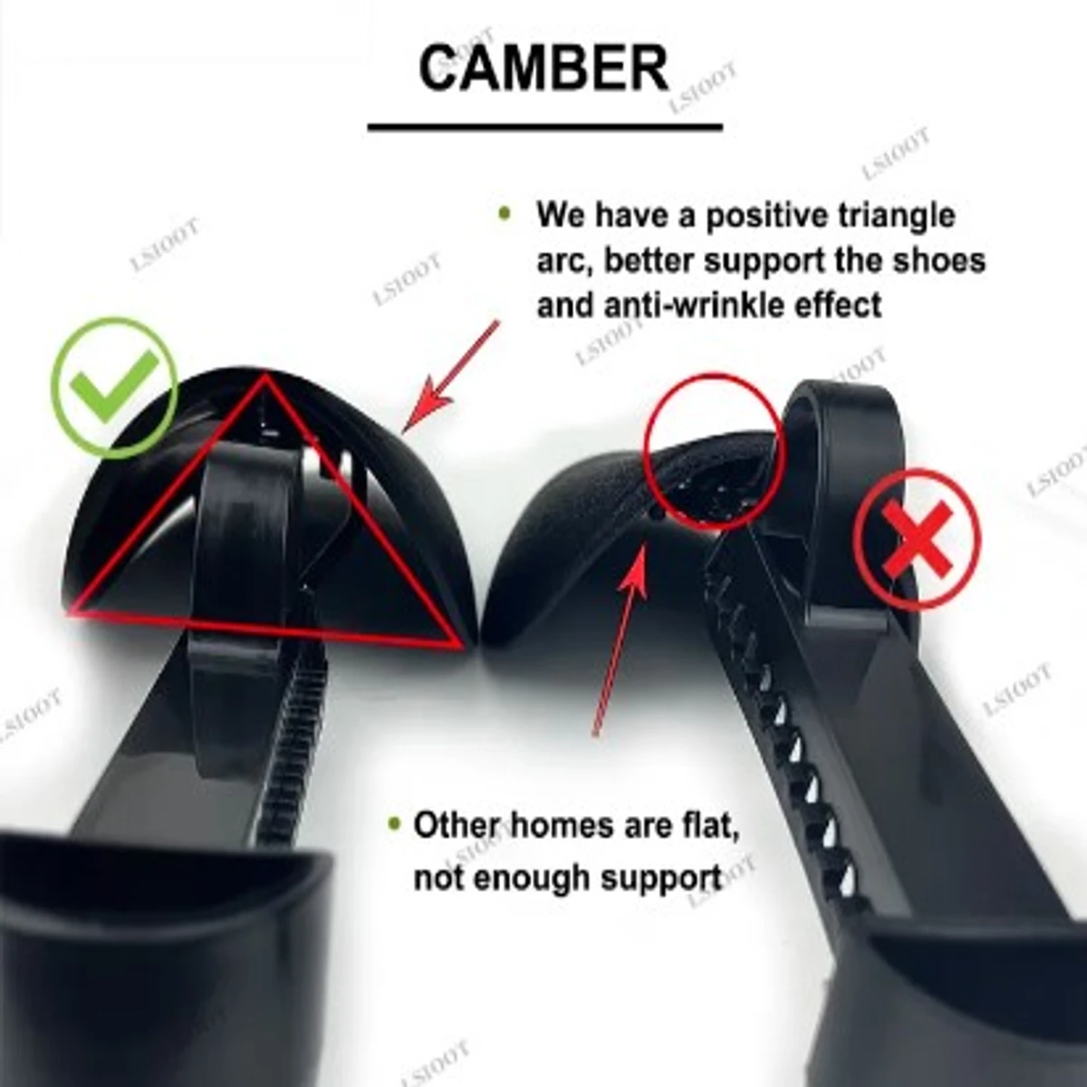 LSIOOT Plastic Shoe Stretcher Men Adjustable Shoe Trees for Men Portable Shoe Tree Shaper Stretchers Holder